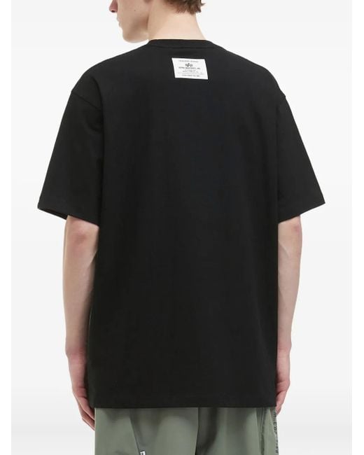 Alpha Industries Black Air Force-Patch T-Shirt for men