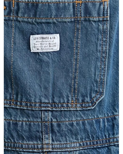 Levi's Blue Patch Pocket Denim Shortalls