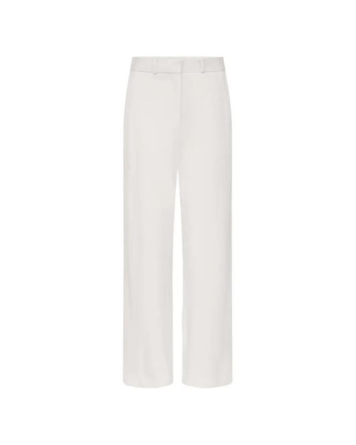 Loulou de Saison White Kian Straight-Leg Trousers