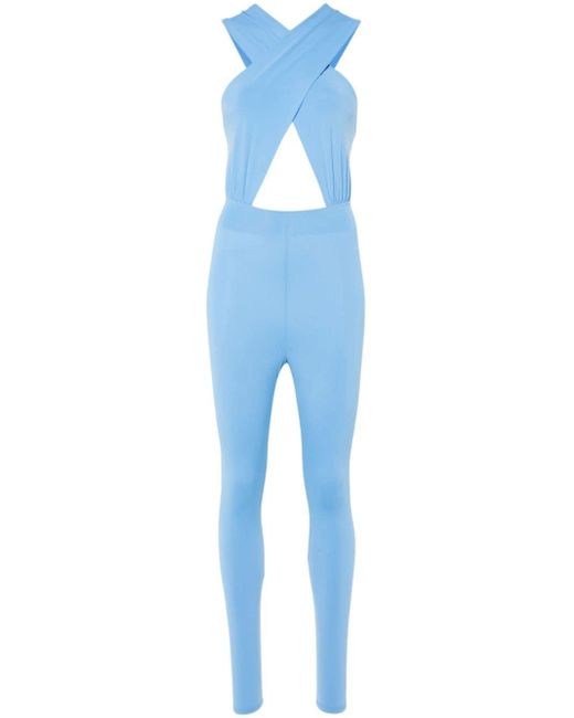ANDAMANE Jumpsuit Met Halternek in het Blue