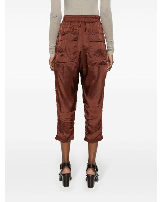 Pantaloni Astaires crop di Rick Owens in Red
