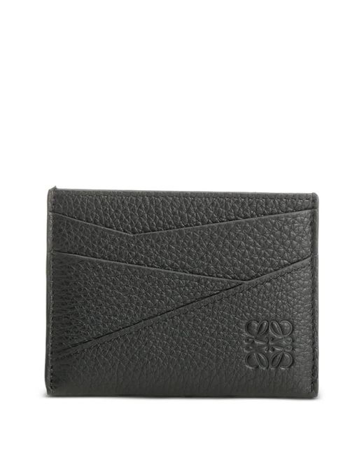 Loewe Gray Puzzle Edge Grained-Leather Cardholder for men