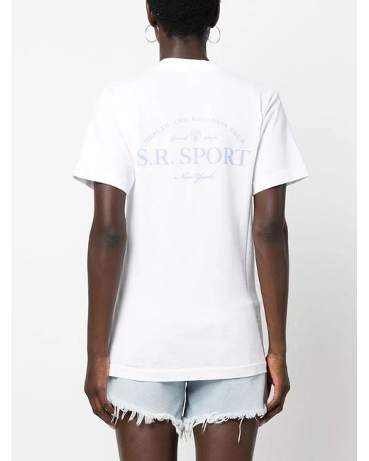 Sporty & Rich White Logo-print Cotton T-shirt