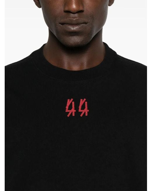 メンズ 44 Label Group Logo-print Crew-neck T-shirt Black