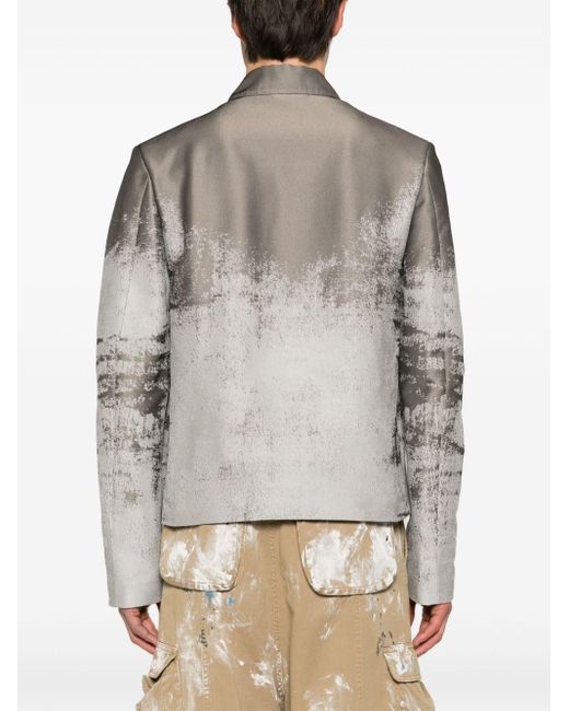 DIESEL Gray J-pylon Abstract-pattern Jacket for men