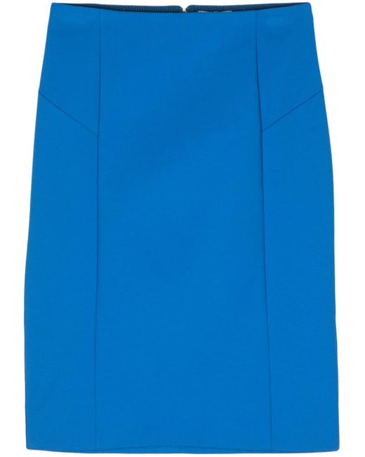 Patrizia Pepe Blue Interwoven Straight Skirt