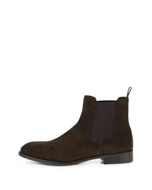 Boggi Black Bottines En Daim for men