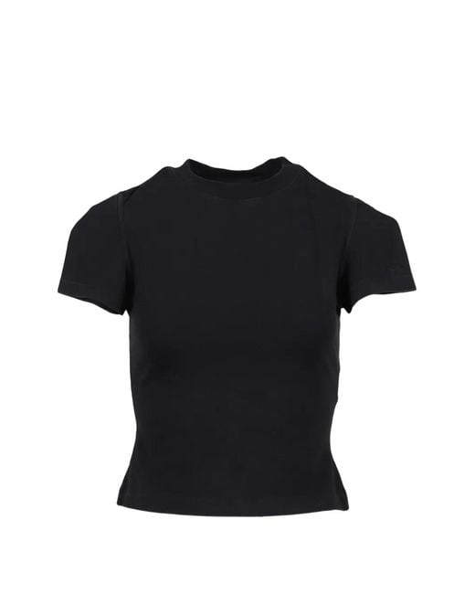 Vetements Black Embroidered Logo T-Shirt