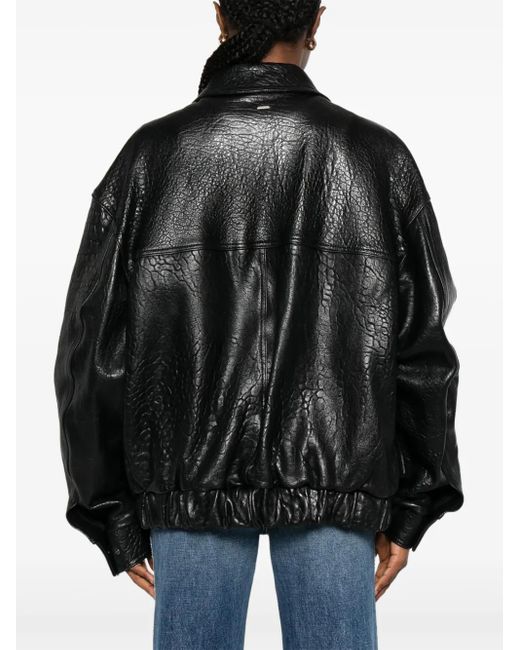 Cassell Black Button Zip Bomber Jacket