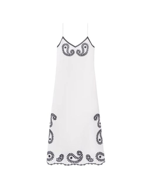 Claudie Pierlot White Embroidered A-Line Dress