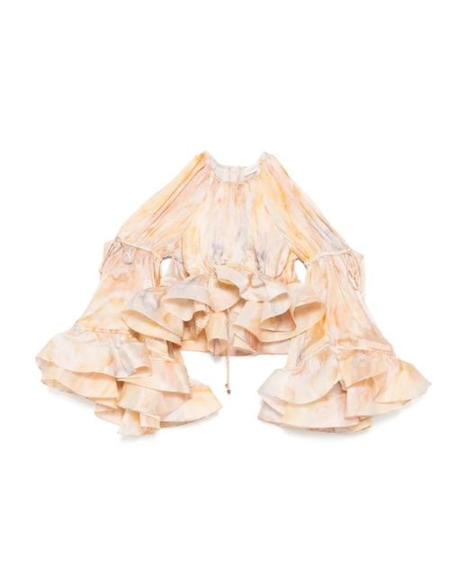 Zimmermann Natural Balance Flounce Blouse