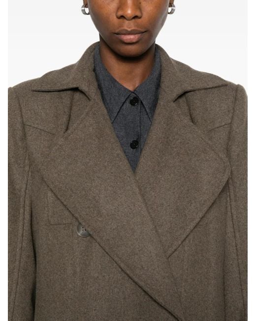 Double-Breasted Coats Gestuz de color Brown