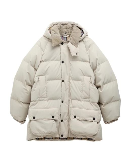 Barbour Natural Beaufort Quilted Corduroy-Collar Jacket for men