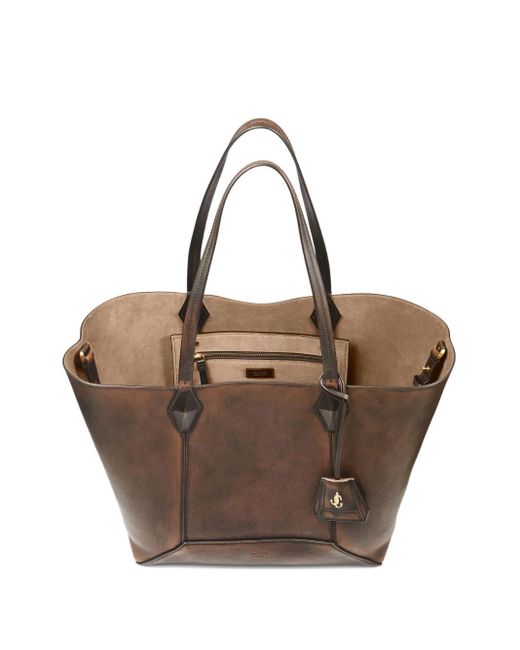Jimmy Choo Brown Mittelgroße Diamond Schultertasche