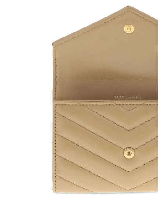 Saint Laurent Natural Mini Envelope Wallet