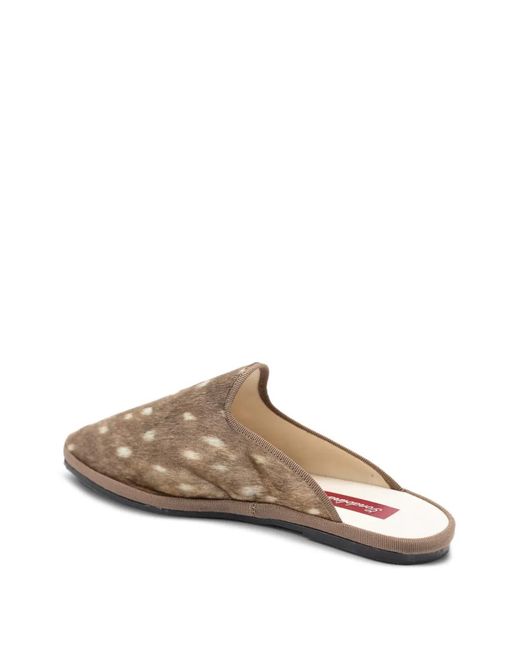 Gondolina Brown Mules À Imprimé Animalier