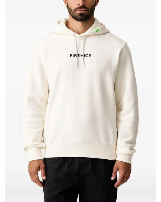 Bogner Fire + Ice White Covell Logo-Print Hoodie for men