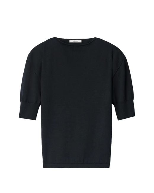 Lemaire Black Short-Sleeve Sweater
