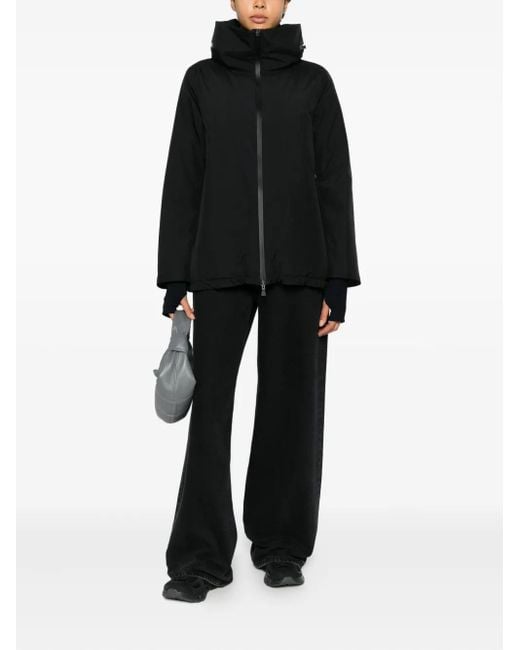 Herno Black Zip Hooded Jacket