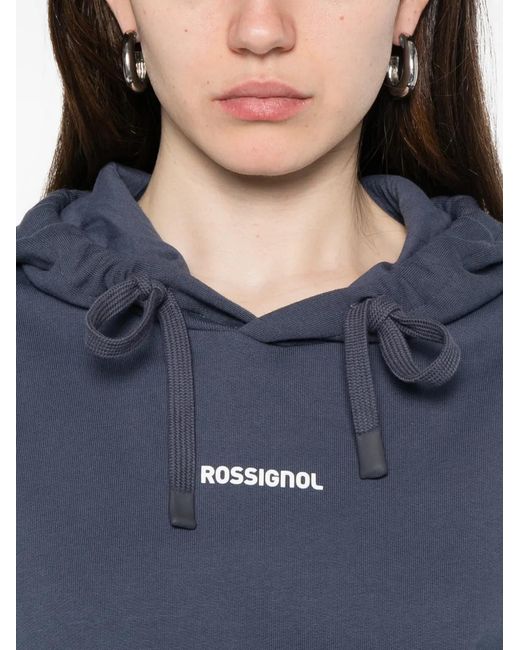 Rossignol Blue Logo-Detail Hoodie