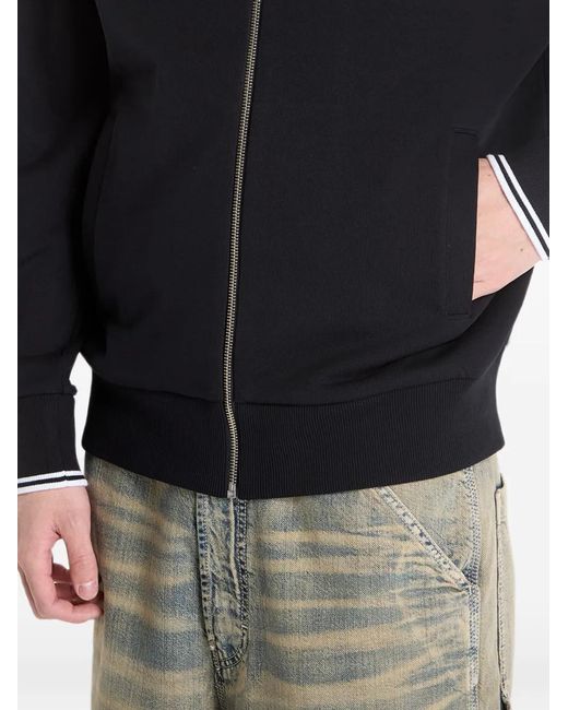 Fred Perry Black Zip-Through Sweater for men