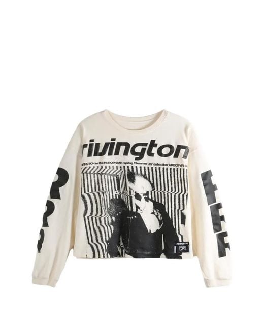 RRR123 White Isness Cva Graphic-Print Long-Sleeved T-Shirt