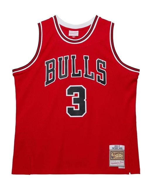 Mitchell & Ness Red X Nba Chicago Bulls 2016-17 Dwyane Wade Jersey for men