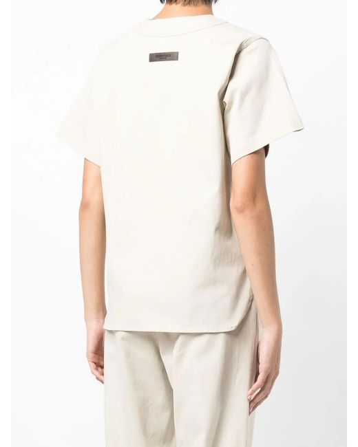 Fear Of God White Button-Up Short-Sleeved Shirt