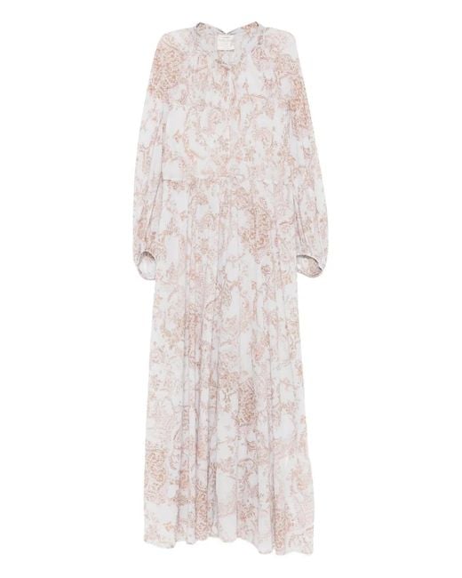 Forte_forte White Floral-Print Maxi Dress