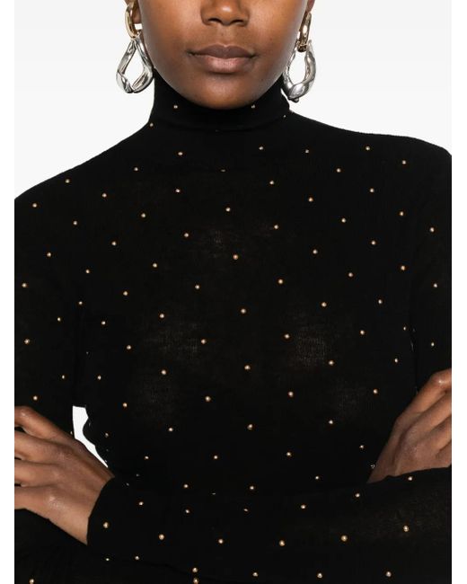 Rabanne Black Stud-Embellished Jumper