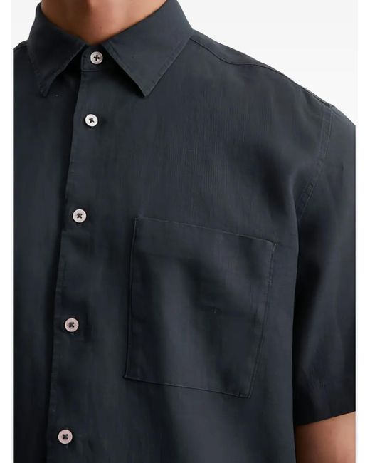Marc O' Polo Blue Short-Sleeve Button-Up Shirt for men