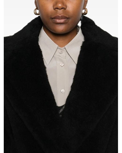 Max Mara Black Button-Fastening Jacket