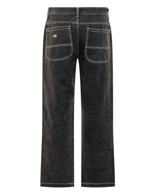 Dickies Black Double Knee-Stitching Regular Jeans for men