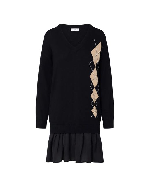 Liu Jo Black Short Knit Dress