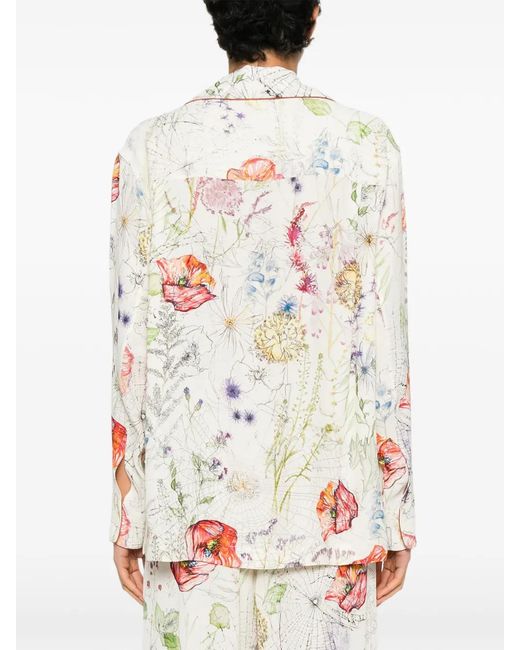 McQueen White Cotton Patterned Shirt