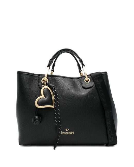 Braccialini Black Beth Top-Handle Tote Bag