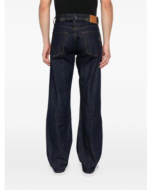 Casablanca Blue Logo-Patch Jeans for men