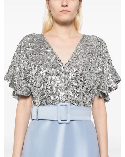 Sachin & Babi Blue Marlene Gown