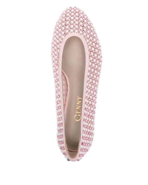 Ballerines À Ornements Genny en coloris Pink
