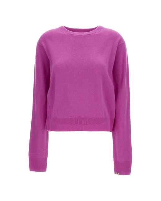 Extreme Cashmere Purple Round-Neck Sweater