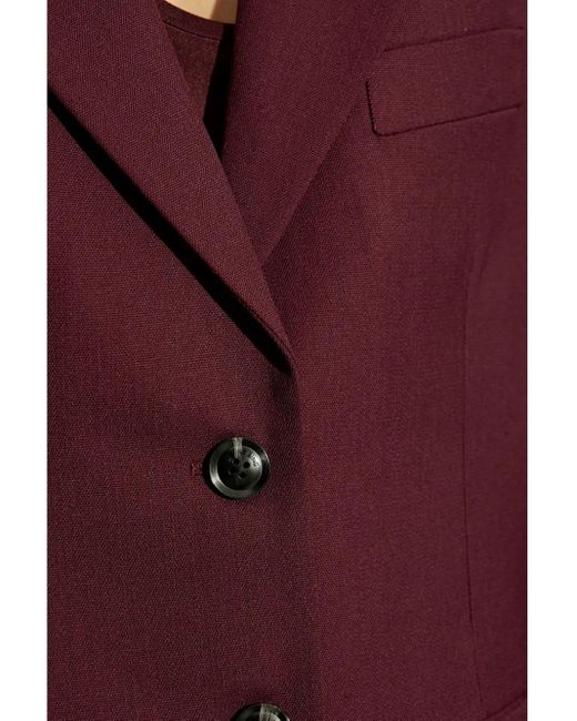 Anine Bing Purple Shoulder Pad Blazer