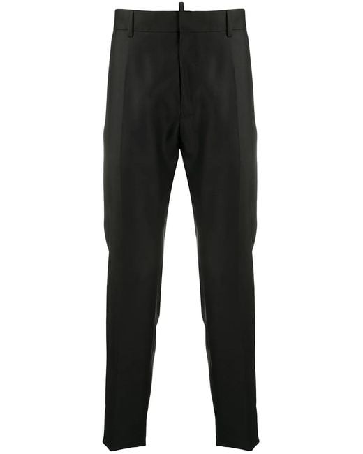 DSquared² Black Wool Tailored Trousers for men