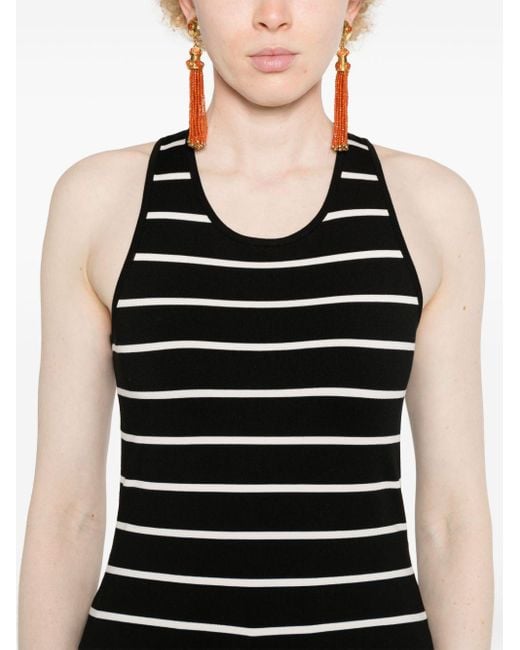 Ralph Lauren Collection Black Striped Knitted Top