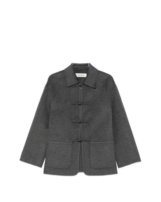 Rohe Black Toggle-Fastening Jacket