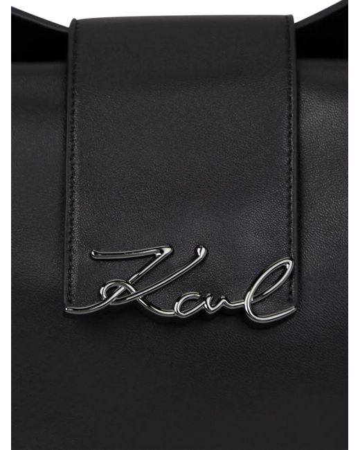 Karl Lagerfeld Black K/Signature Shoulder Bag