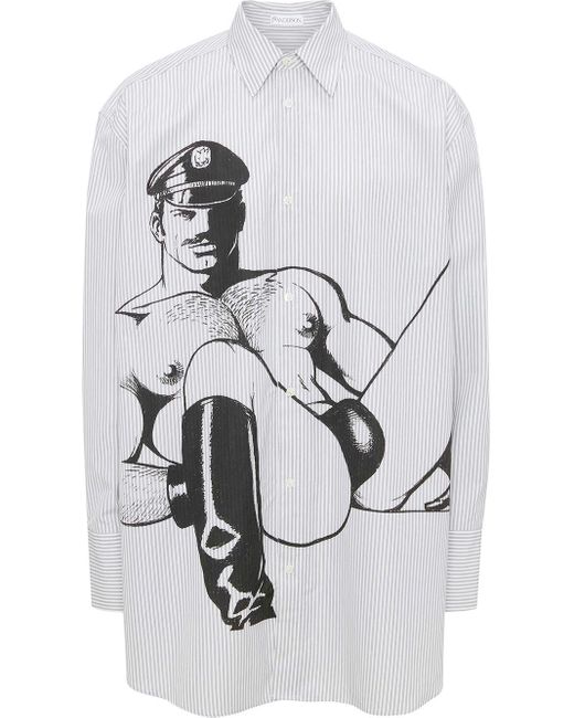 Camisa con estampado Tom Of Finland J.W. Anderson de hombre de color Black