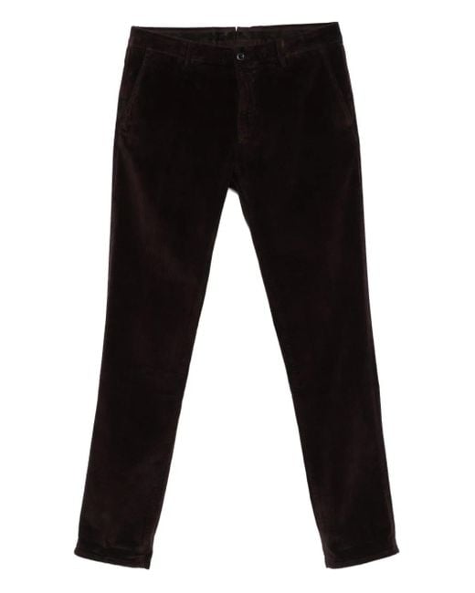 Incotex Black Corduroy Trousers for men