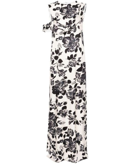 Emilia Wickstead Maxi-jurk Met Bloemenprint in het White