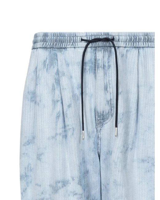 Juun.J Blue Drawstring-Fastening Jeans for men