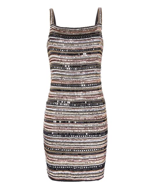 Jenny Packham Black Sequin-Embellished Dress